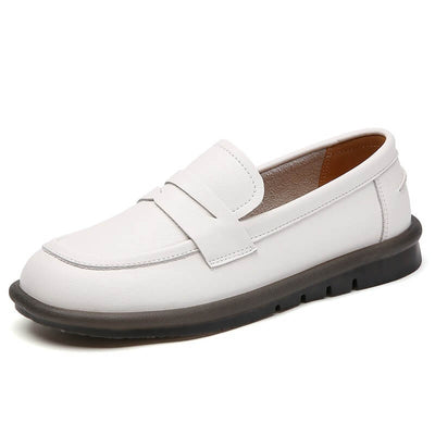 Loafer Couro Fridda - Off-White / 33 - C2810 Megaitz