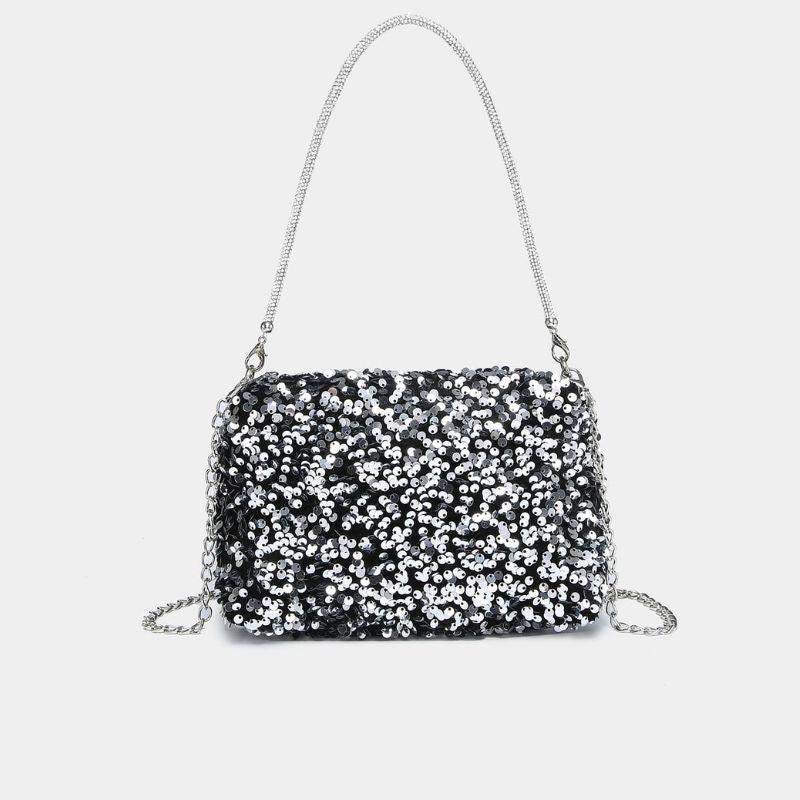 Megaitz - Bolsa Crossbody Paête Corrente Emily Prata / Único