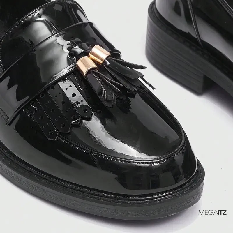 Megaitz - Mocassim Preto Tassel Alexis