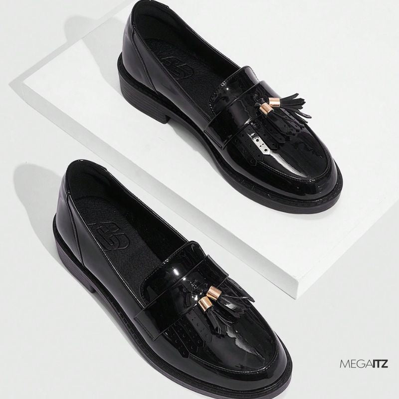 Megaitz - Mocassim Preto Tassel Alexis