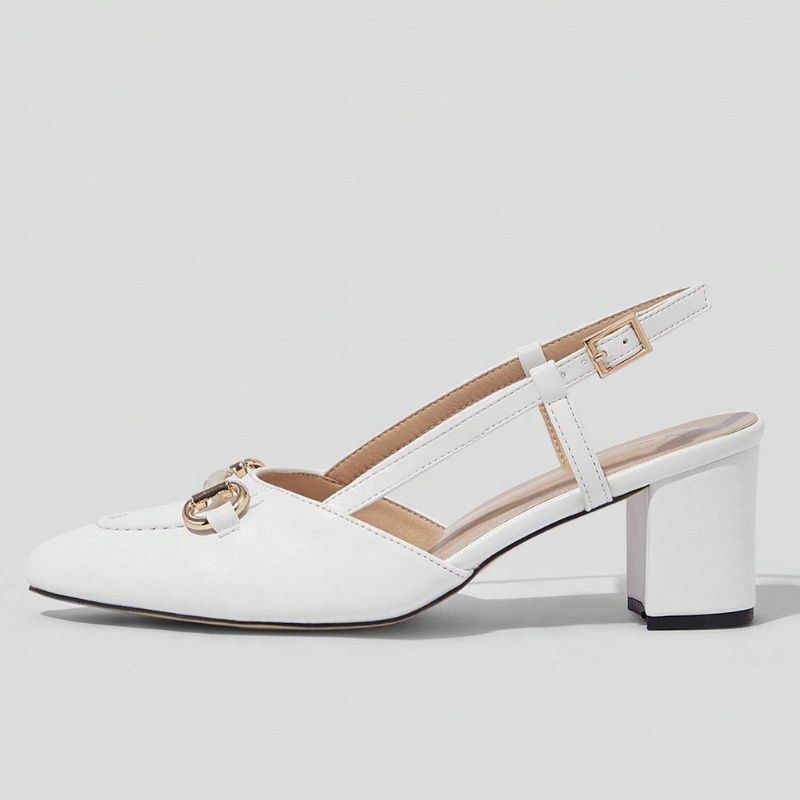 Sapato Slingback Salen - Branco / 34 Megaitz