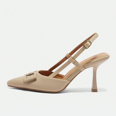 Scarpin Nude Slingback Aléxia – MEGAITZ