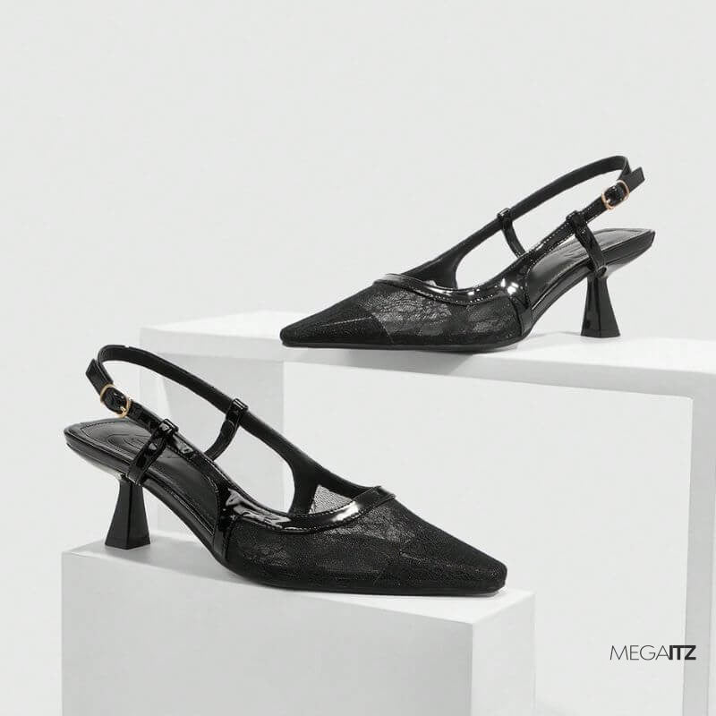 Megaitz - Scarpin Preto Bico Fino Desiree