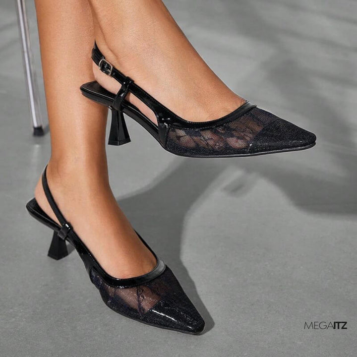 Megaitz - Scarpin Preto Bico Fino Desiree