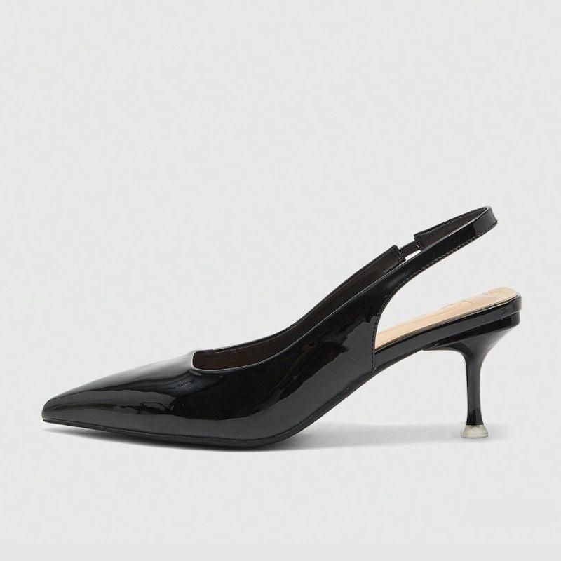 Megaitz - Scarpin Preto Slingback Verniz Norah / 33