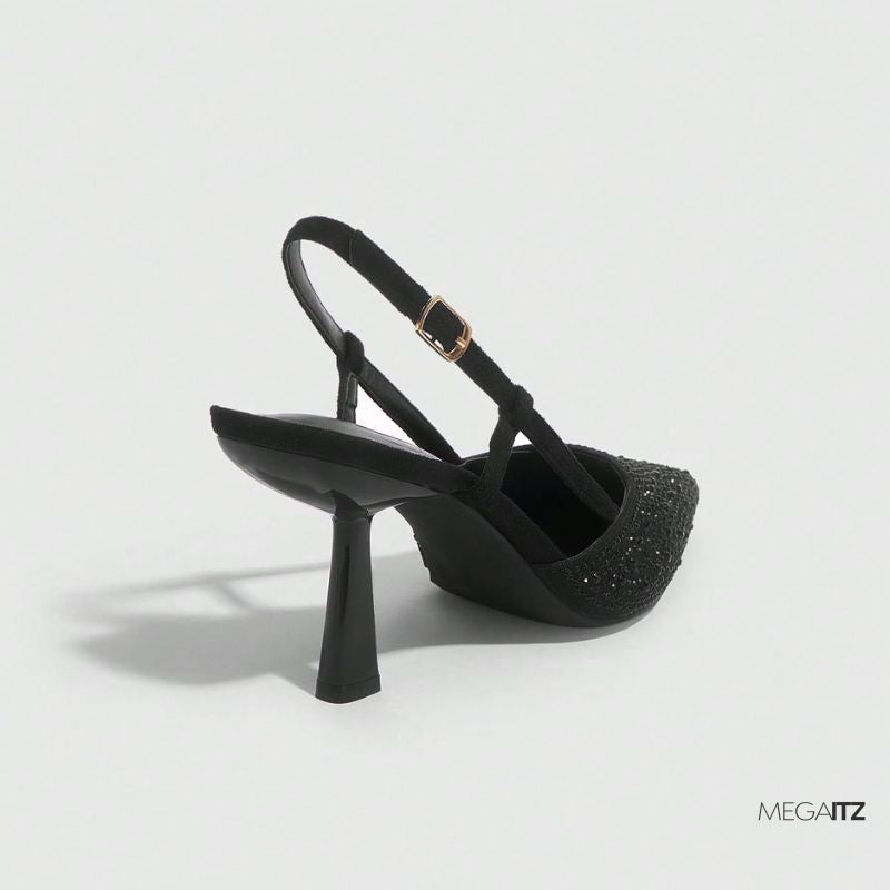 Megaitz - Scarpin Slingback Aplicação Merly