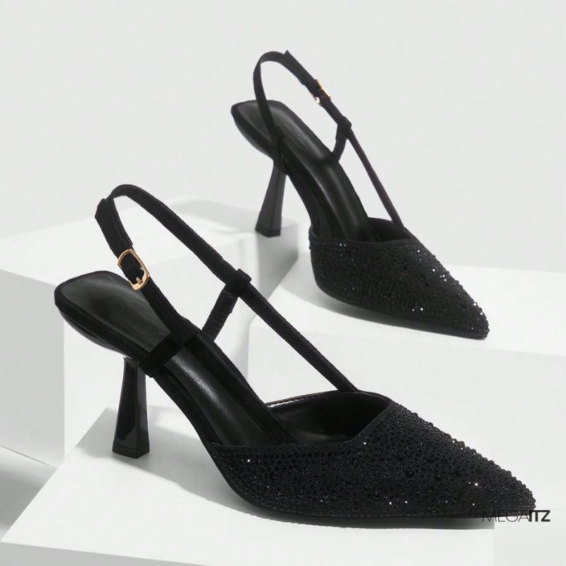 Megaitz - Scarpin Slingback Aplicação Merly