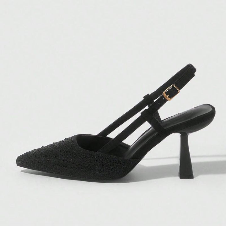 Megaitz - Scarpin Slingback Aplicação Merly Preto / 34