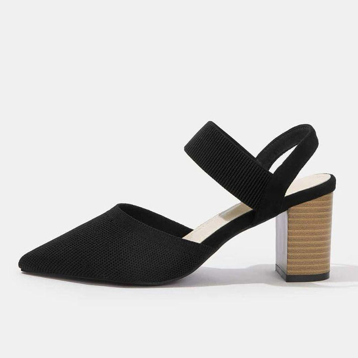 Megaitz - Scarpin Slingback Elástico Mirele Preto / 34