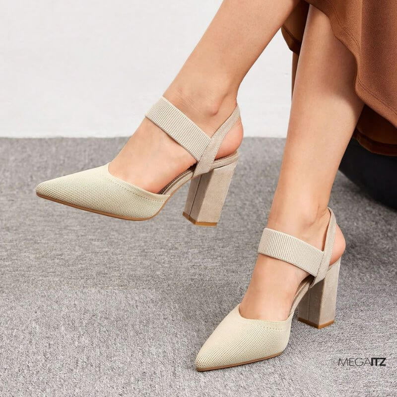 Megaitz - Scarpin Slingback Salto Bloco Vienna