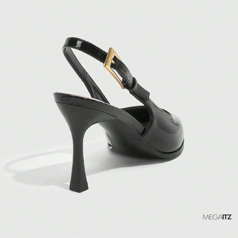 Megaitz - Scarpin Slingback Verniz Bico Fino Alina