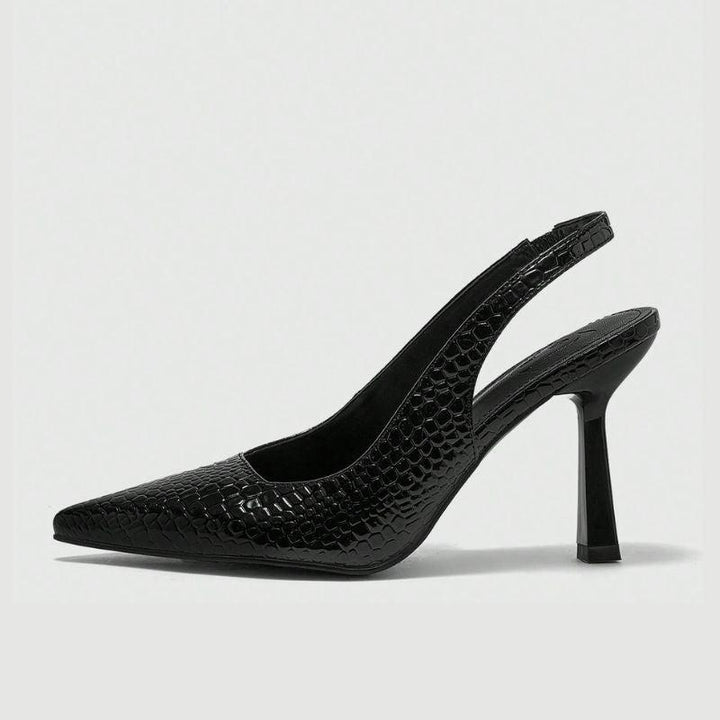 Megaitz - Scarpin Snake Preto Slingback Martina / 34