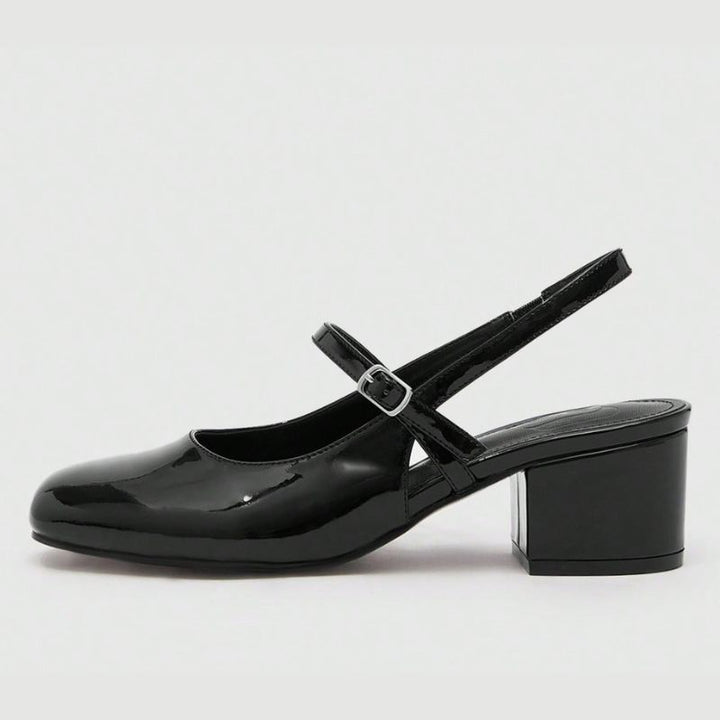 Scarpin Aberto Velvet - Preto / 34 Megaitz