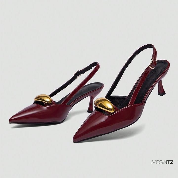 Megaitz - Scarpin Verniz Slingback Raiza