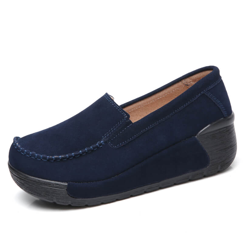 Mocassim Couro Leanna - Azul Marinho / 33 - C4414 Megaitz