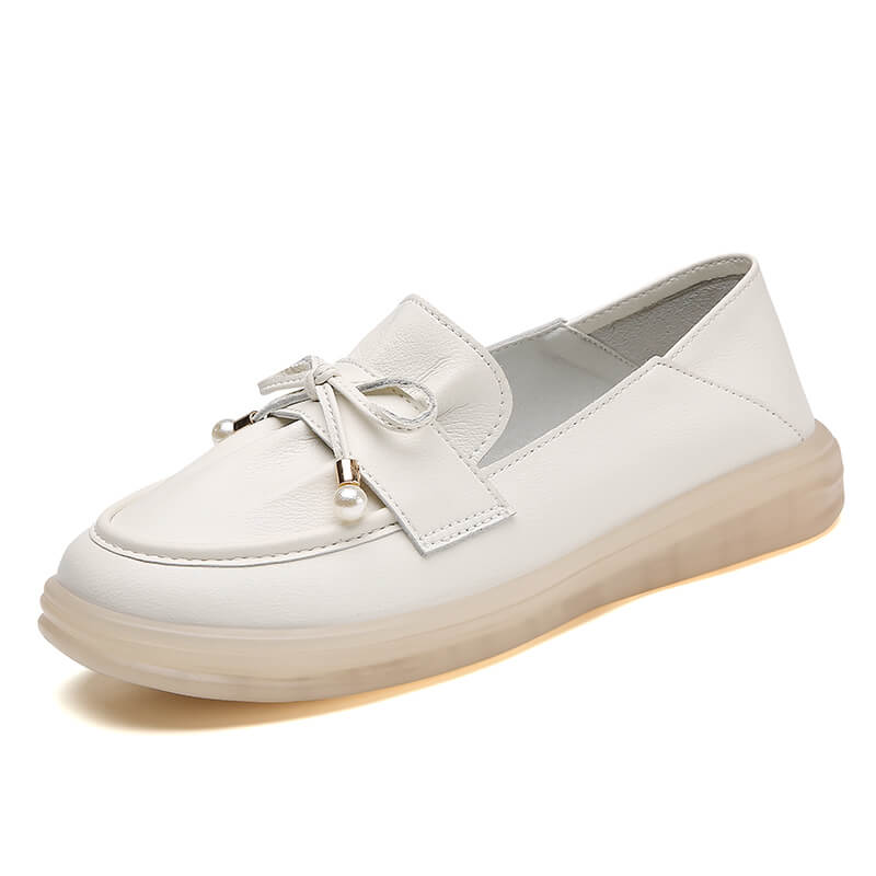 Mocassim Couro Senia - Off-White / 33 - C3207 Megaitz