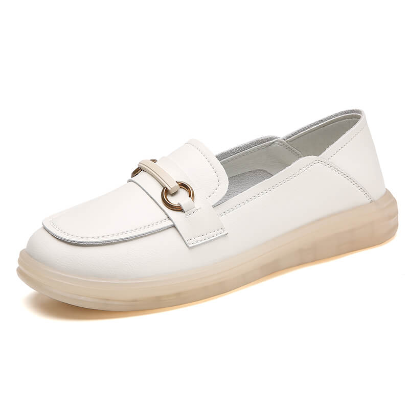 Mocassim Couro Tiara - Off-White / 33 - C9196 Megaitz