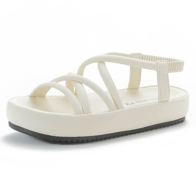 Sandália Flatform Daniela - Off-White / 33 - C4703 Megaitz