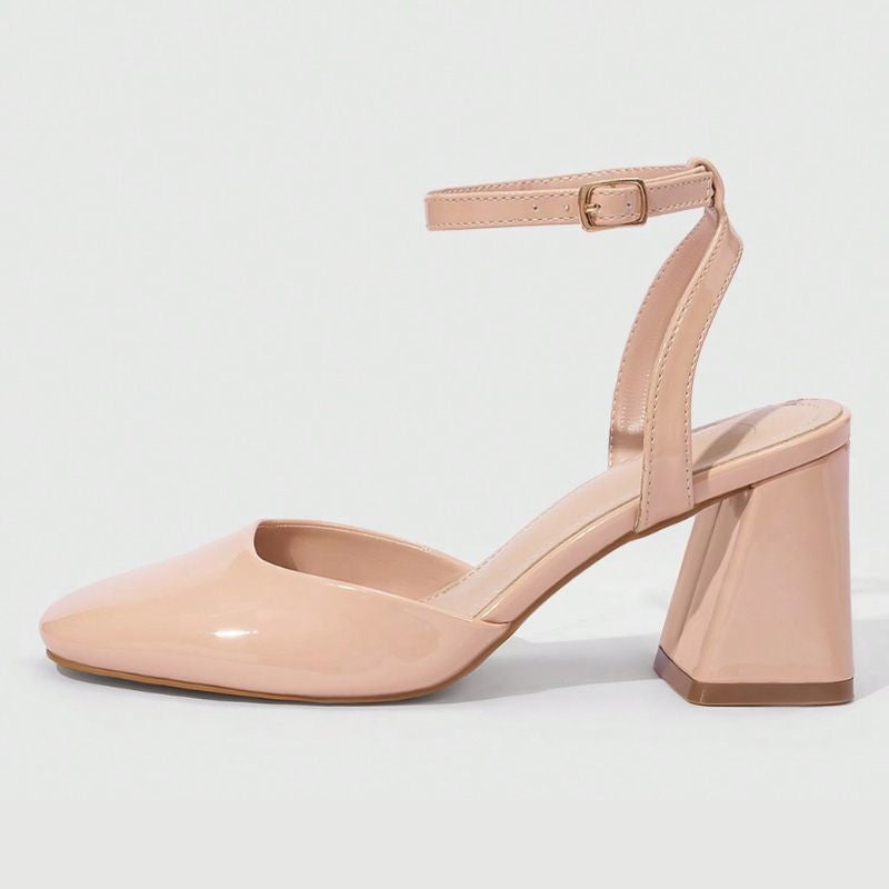 Scarpin Salto Bloco Villin - Nude / 34 Megaitz